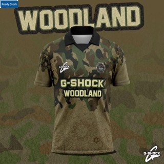 [พร้อมส่ง] Gshock WOODLAND RETRO เสื้อยืดโปโล UNISEX