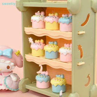 Sweetiy โมเดลเค้ก ขนมหวาน ขนาดเล็ก อุปกรณ์เสริม สําหรับตกแต่งบ้านตุ๊กตา 5 ชิ้น