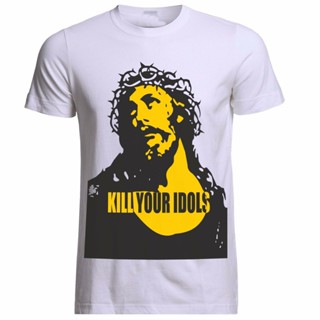 [S-5XL]เสื้อผ้าผชLsmtx1 {XS-6XL} เสื้อยืดลําลอง ผ้าฝ้าย แขนสั้น พิมพ์ลาย Kill Your Idols Worn By Axl Rose Guns Roses Fre