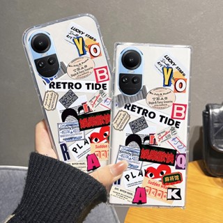 ใหม่ เคสโทรศัพท์มือถือแบบนิ่ม ใส กันกระแทก ลายภาพประกอบ สําหรับ Oppo Reno 10 Pro Reno10 Pro+ Reno 8T Reno8 Pro Reno8 Z 5G 4G 2023 Reno10Pro Reno8 T