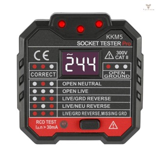 Fw KKmoon KKM5 เครื่องตรวจจับซ็อกเก็ตวงจรไฟฟ้าดิจิทัล แบบพกพา