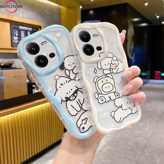 เคสโทรศัพท์มือถือแบบนิ่ม TPU กันกระแทก ลายการ์ตูนสุนัขน่ารัก สําหรับ Vivo V23 V23e V25 V25e V27e V15 V20 V27 Pro Y17 Y15 Y12 Y19 Y15A Y15S Y12A Y12S Y11S Y85