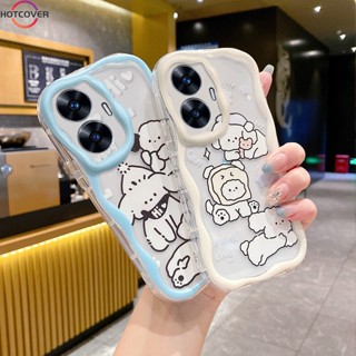 เคสโทรศัพท์มือถือแบบนิ่ม TPU กันกระแทก ลายการ์ตูนสุนัขน่ารัก สําหรับ Realme C55 C25 C12 C15 C25S GT Neo 2T Flash Q3i Q3 Pro