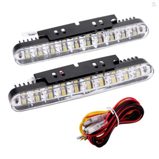 2 ชิ้น 30LEDs รถ ไฟวิ่งกลางวัน DRL โคมไฟกลางวัน พร้อมไฟเลี้ยว