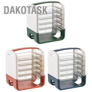 DAKOTASK สี่ชั้นจานเตรียมจานลิ้นชักออกแบบพลาสติกผักเตรียมชั้นเก็บครัว