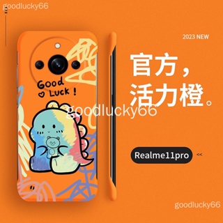 เคสโทรศัพท์มือถือแบบแข็ง บางมาก ลายกราฟฟิตี้ไดโนเสาร์ สําหรับ Realme 11 Pro+ realme11pro+ GTneo5