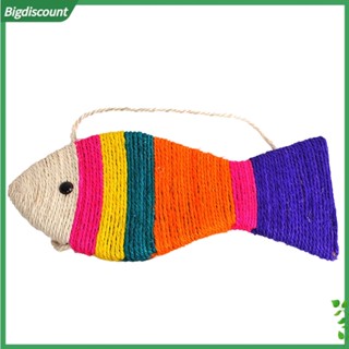 {BIG} แผ่นข่วนเล็บ ลายการ์ตูนปลา แมว สีรุ้ง ของเล่นสําหรับสัตว์เลี้ยง