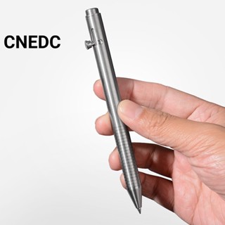 Cnedc ปากกาเจลไทเทเนียมอัลลอย สีดํา สีเงิน แบบพกพา