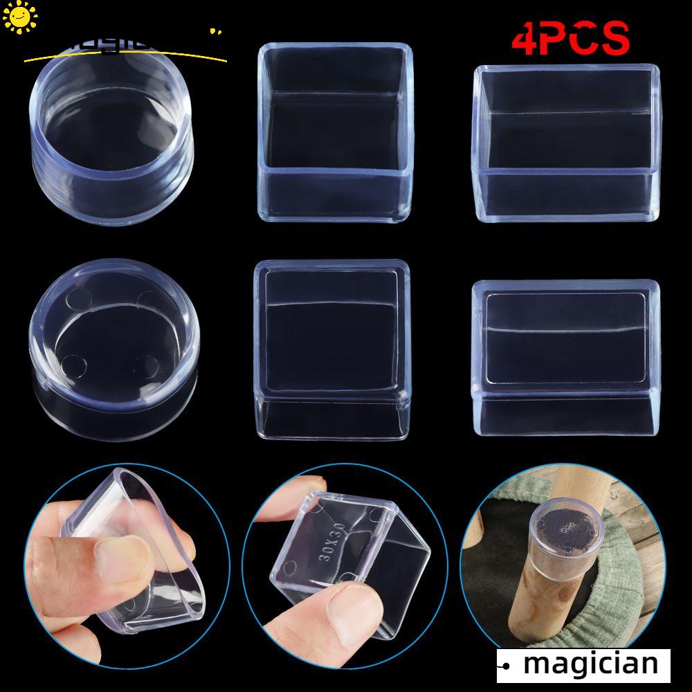 Magic ใหม่ ถุงเท้าซิลิโคน ทรงกลม กันลื่น สําหรับขาเก้าอี้ โต๊ะ เฟอร์นิเจอร์ 4 ชิ้น ต่อชุด