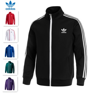 [ 6 สี ] Adidas เสื้อแจ็กเก็ตกีฬา ลายทาง 100% พลัสไซซ์ สําหรับผู้ชาย