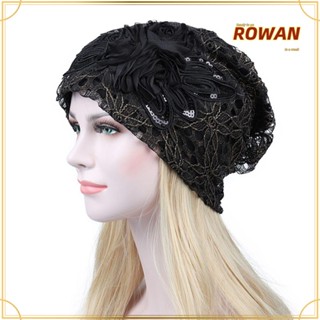 Rowans หมวกโดม หมวกแฟชั่น ลูกไม้ ดอกไม้ หมวกคลุมนิ้วเท้า หมวกคลุมศีรษะ