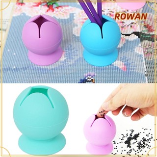 Rowans กล่องเก็บปากกาปักครอสสติตช์ ซิลิโคน น้ําหนักเบา แบบพกพา DIY