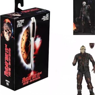 พร้อมส่ง NECA 42003 โมเดลฟิกเกอร์ Jason Black Friday New Blood Version ขยับได้ ขนาด 23 ซม. สําหรับตกแต่ง