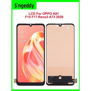 อะไหล่หน้าจอดิจิทัล LCD แบบเปลี่ยน สําหรับ OPPO A91 F15 F17 Reno 3 A73 2020