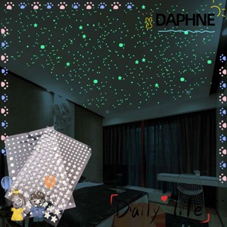 DAPHNE สติกเกอร์เรืองแสงในที่มืด 3D DIY สําหรับตกแต่งบ้าน เนอสเซอรี่