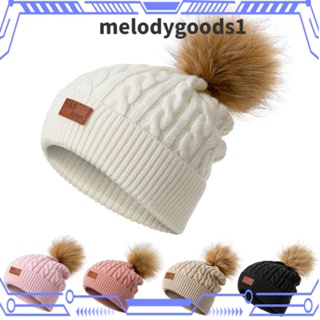 MELODYGOODS1 หมวกบีนนี่น่ารัก ให้ความอบอุ่น แฟชั่นฤดูหนาว สําหรับเด็กวัยหัดเดิน