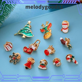 MELODYGOODS1 เข็มกลัด รูปซานตาคลอส สําหรับตกแต่งต้นคริสต์มาส