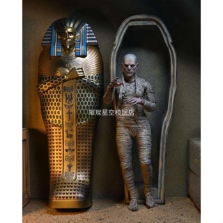 Neca ตุ๊กตา Monster Universe Mummy Pharaoh Stone Coffin Undead ขนาด 23 ซม. สีดํา สไตล์คลาสสิก อุปกรณ์เสริม สําหรับตกแต่งบ้าน