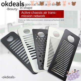 OKDEALS ฝาครอบช่องระบายอากาศ พลาสติก ทรงสี่เหลี่ยมผืนผ้า ระบายอากาศ สําหรับตกแต่งโต๊ะคอมพิวเตอร์