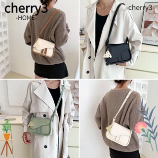 Cherry3 กระเป๋าสะพายข้าง สีหวาน|กระเป๋าสะพายไหล่ หนัง PU พรีเมี่ยม สําหรับผู้หญิง