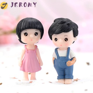 Jeromy ตุ๊กตาคู่รักจิ๋ว ของขวัญคริสต์มาส สําหรับตกแต่งบ้านตุ๊กตา สวนบอนไซ 1 คู่