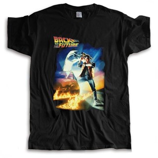  พิมพ์ลาย 【พร้อมส่ง】เสื้อยืดแขนสั้น พิมพ์ลายภาพยนตร์ Back To The Future 80s Sci-fi Adventure สําหรับผู้ชาย