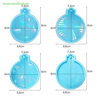 Newsandlichao แม่พิมพ์ซิลิโคน อีพ็อกซี่ รูปลูกบอลคริสต์มาส สําหรับทําเครื่องประดับ พวงกุญแจ DIY