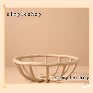 SIMPLE ตะกร้าใส่ขนมขบเคี้ยว ผลไม้ เรซิน แบบกลวง สไตล์นอร์ดิก สําหรับคาเฟ่