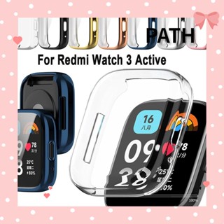 PATH เคส TPU, ตัวป้องกันหน้าจอกันชน, สายนาฬิกาข้อมือ แบบนิ่ม แบบเต็ม สําหรับ Redmi Watch 3 Active