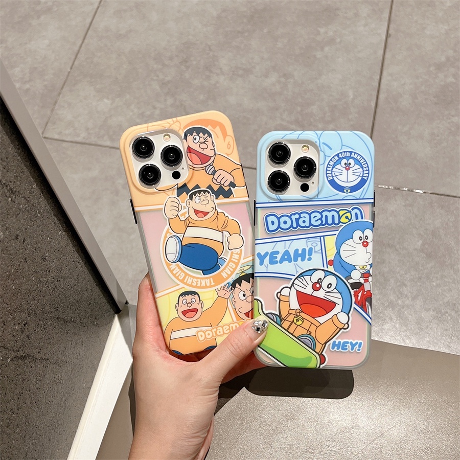เคสแข็ง เคสไอโฟน iPhone 15 Pro Max iPhone 14 Pro Max iPhone 13 Pro Max iPhone 12 Pro Max iPhone 11 Cartoon โดราเอมอน Doraemon โดเรม่อน &amp; Gian Hard Case
