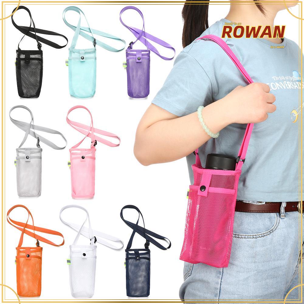 Rowans กระเป๋าใส่ขวดน้ํา แบบตาข่าย มองเห็นได้ ขนาดพกพา สําหรับเล่นกีฬา เดินทาง กลางแจ้ง