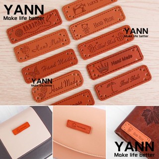 yann diy ป้ายแท็กหนังแฮนด์เมดสําหรับเย็บผ้า 10 ชิ้น