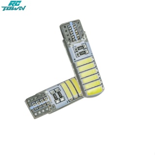 Rctown โคมไฟอ่านหนังสือ ซิลิโคน T10-7020-12smd 12v Dc สําหรับติดป้ายทะเบียนรถยนต์ รถจักรยานยนต์ 2 ชิ้น