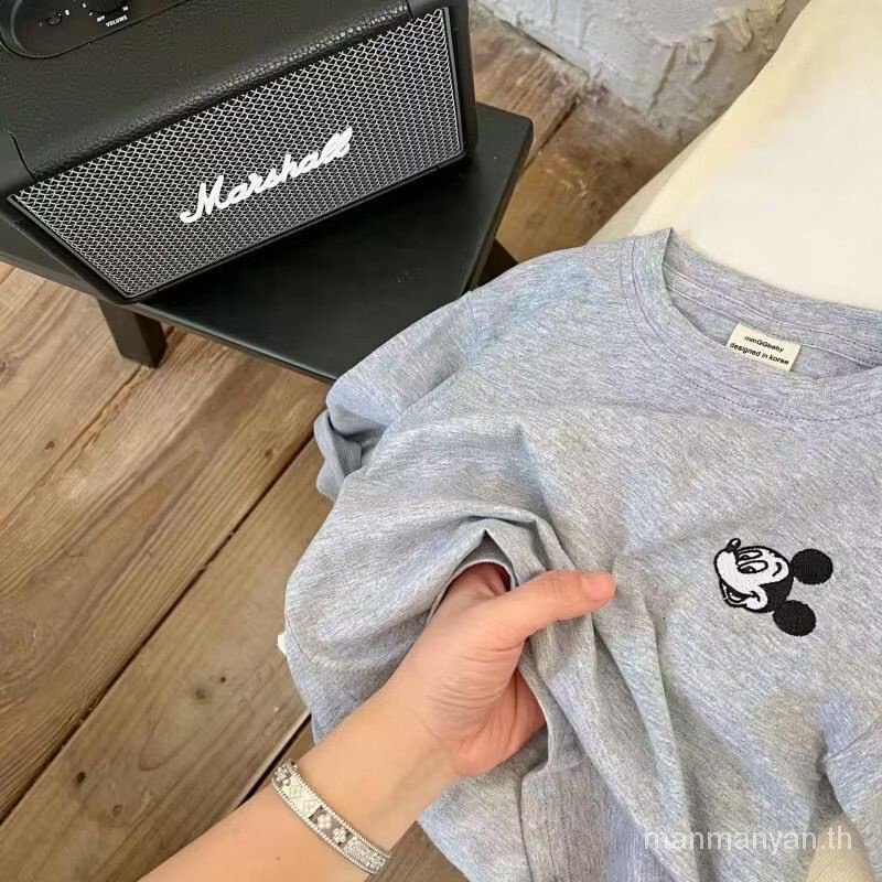 เสื้อยืดแขนยาว ผ้าฝ้ายแท้ ปักลายการ์ตูน ลายทาง แฟชั่นฤดูใบไม้ผลิ และฤดูใบไม้ร่วง สําหรับเด็กผู้ชาย และเด็กผู้หญิง - รูปที่ 5