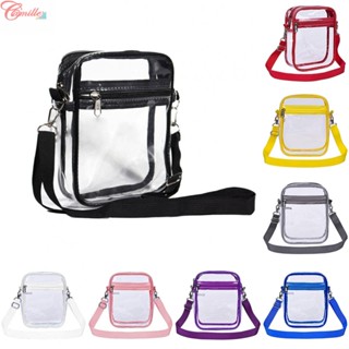 【CAMILLES】Women Clear PVC Plastic Tote Crossbody Bag Transparent Adjustable Backpack【Mensfashion】