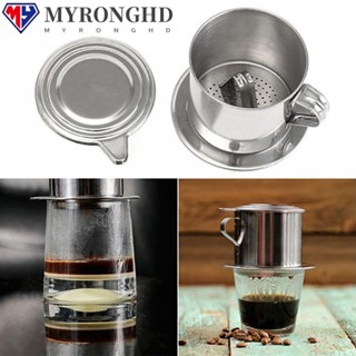 Myronghd หม้อกรอง Moka Pots สแตนเลส แบบพกพา