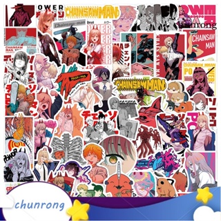 Chunrong สติกเกอร์ ลายอนิเมะกราฟฟิตี้ มีกาวในตัว กันน้ํา สําหรับติดตกแต่งตู้เย็น สกูตเตอร์ สมุดภาพ 50 ชิ้น