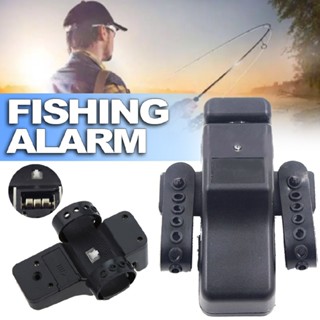 Electronic Fishing Bite Sound Alarm LED Light Alert Bell Band On Fishing Rod