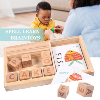 Spelling Games for Kids Wooden Matching Letter Blocks Alphabet Educational