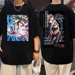 Fashion Anime Record of Ragnarok Adam Print T Shirt Men High Street Fashion Loose T-shirts Summer Gothic Casual  Tee