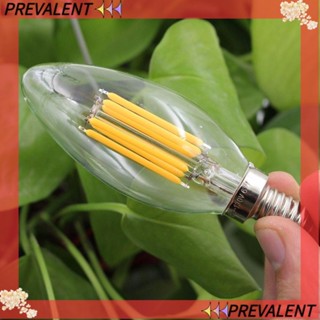 Preva หลอดไฟ LED หลอดไฟคริสตัล สีขาวอบอุ่น 2W-6W 2700K หลอดไฟเทียน แสงสีขาว