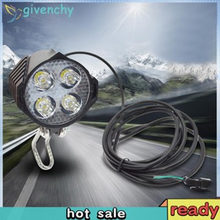 [givenchy1.th] แตรไฟหน้าจักรยานไฟฟ้า สกูตเตอร์ไฟฟ้า 12W LED 36V 48V