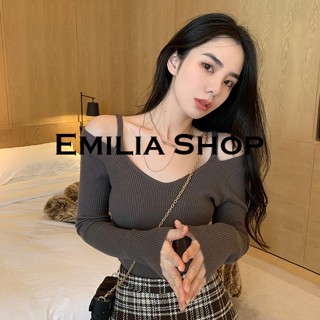 EMILIA SHOP  เสื้อยืด ครอป เสื้อยืดผู้หญิง  ทันสมัย Chic ins Comfortable A91K0U9 36Z230909