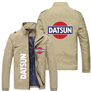 DATSUN LOGO jacket car shop custom work clothes outdoor driving loose thin cardigan stand collar windbreaker