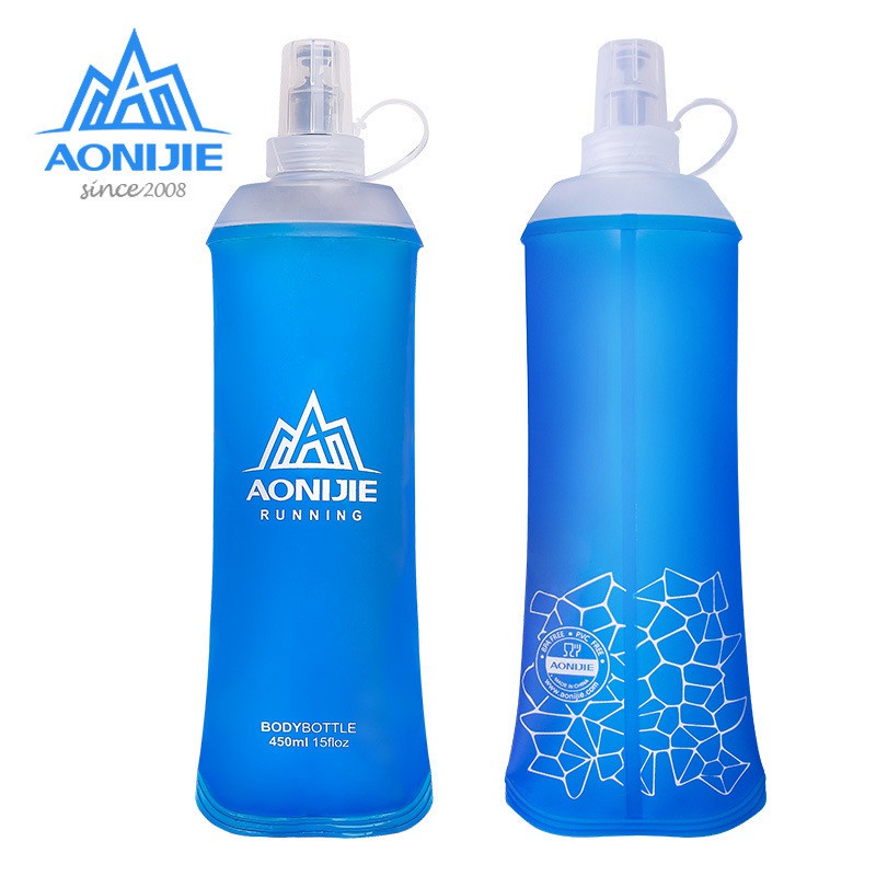 AONIJIE SD19 Soft Flask 450ml Water Bottle TPU BPA Free Running Hydration Pack Waist Bag Vest Marath