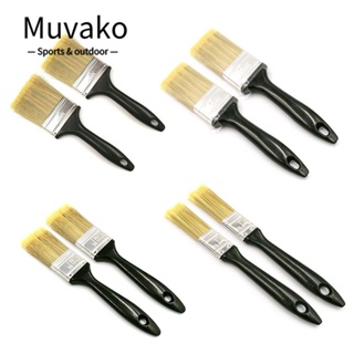 Muvako แปรงทาสี แบบแบน แปรงทาสีเฟอร์นิเจอร์ 8 ชิ้น รั้วดาดฟ้า เครื่องมือทาสีมืออาชีพ DIY