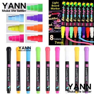 Yann1 ปากกาชอล์กเขียนกระจก หน้าต่าง เขียนกระดาน Led ไร้ฝุ่น