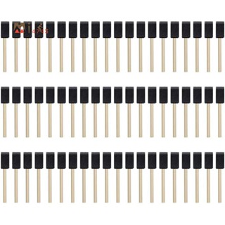 แปรงโฟม ฟองน้ํา ด้ามจับไม้ 1 นิ้ว สําหรับวาดภาพระบายสีอะคริลิค 100 ชิ้น