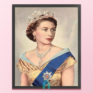 ชุดปักครอสสติตช์ ผ้าฝ้าย 11CT พิมพ์ลาย Queen of England DIY [Acelit.th]