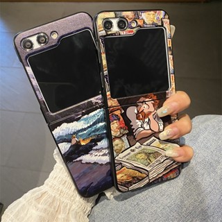 เคสโทรศัพท์มือถือ PC แบบแข็ง กันกระแทก สไตล์เรโทร สําหรับ Samsung galaxy z Flip 5 galaxy z flip4 flip3 flip2 flip1